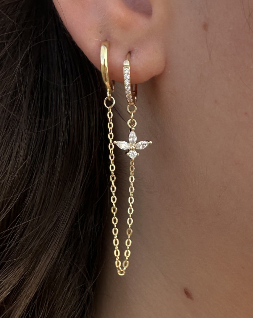 עגיל מחובר לוטוס