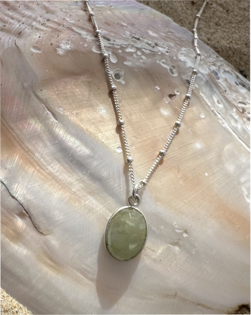 שרשרת אקווה מרין אובלית