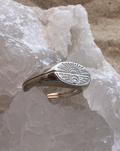 טבעת חריטה שמש