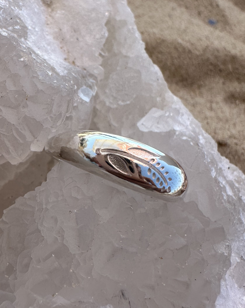 טבעת חריטה פרח