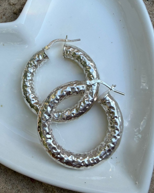 חישוק מרוקע כסף גדול