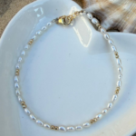 צמיד פנינה משולב אבני גולדפילד