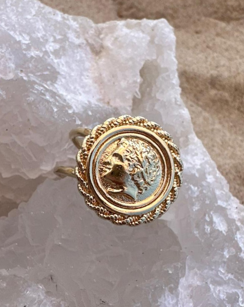 טבעת נטלי ציפוי זהב