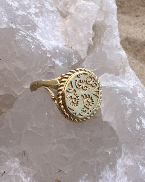 טבעת לין ציפוי זהב