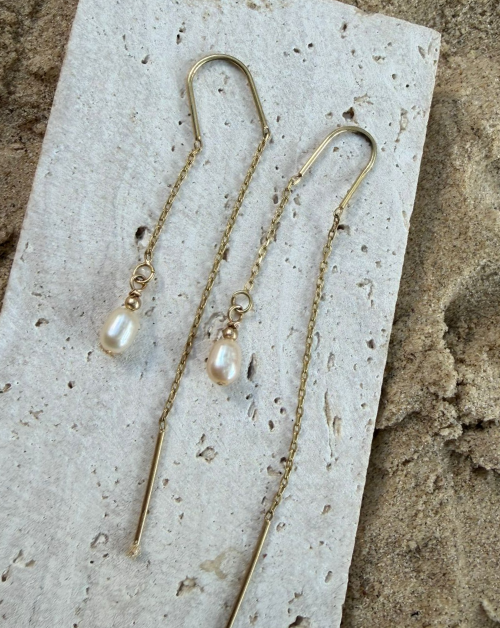 עגיל נופל פנינה