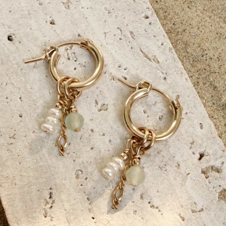 עגילי גולדפילד אקווה מרין