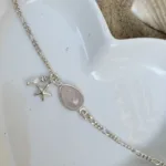 צמיד רוז קוורץ צ'ארמים