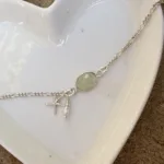 צמיד אקווה מרין עדין משולב צ'ארמים לבחירה